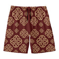 Celtic Knot Symbol Pattern Print Men's Swim Trunks