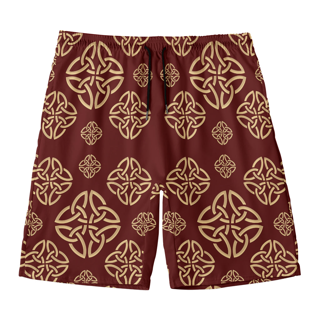 Celtic Knot Symbol Pattern Print Men's Swim Trunks