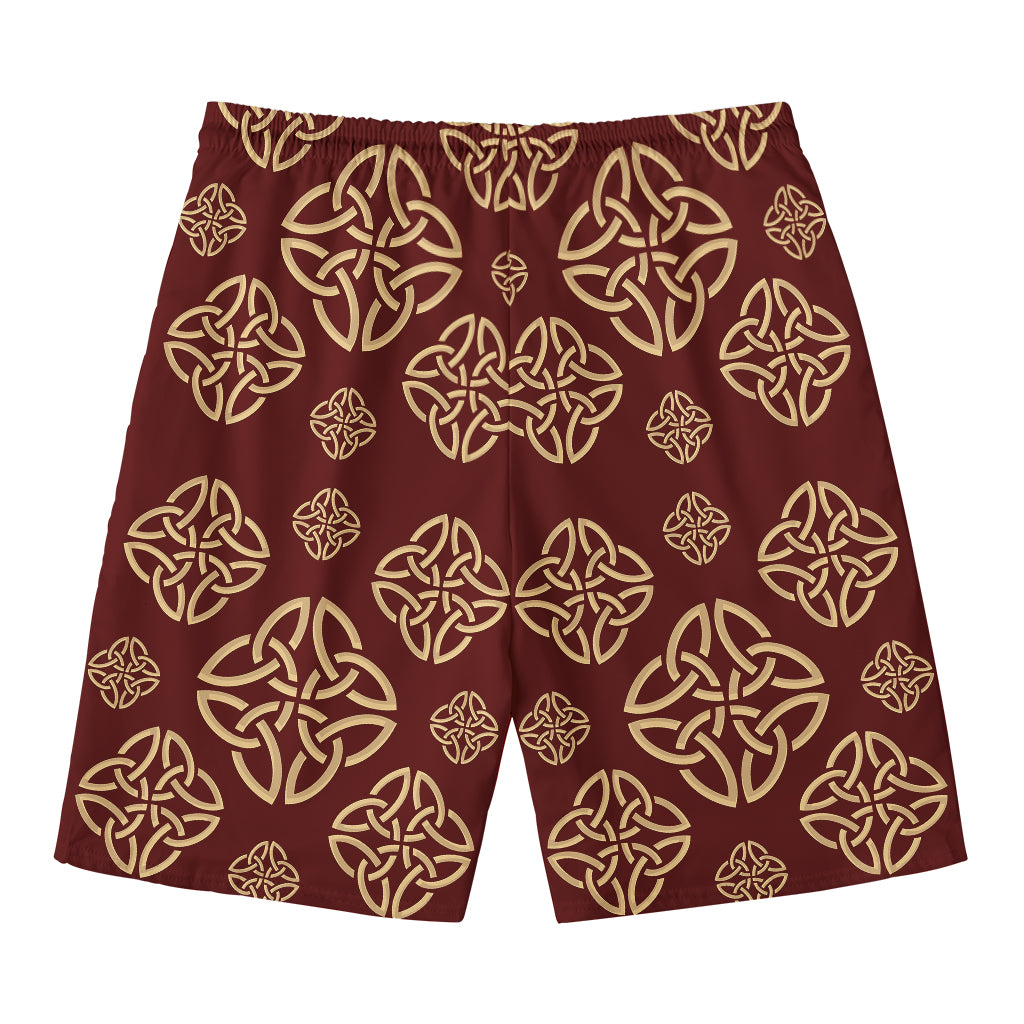 Celtic Knot Symbol Pattern Print Men's Swim Trunks