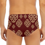 Celtic Knot Symbol Pattern Print Men's Triangle Swim Briefs