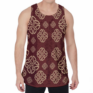 Celtic Knot Symbol Pattern Print Men's Velvet Tank Top