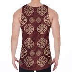 Celtic Knot Symbol Pattern Print Men's Velvet Tank Top