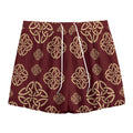 Celtic Knot Symbol Pattern Print Mesh Shorts