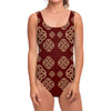 Celtic Knot Symbol Pattern Print One Piece Swimsuit