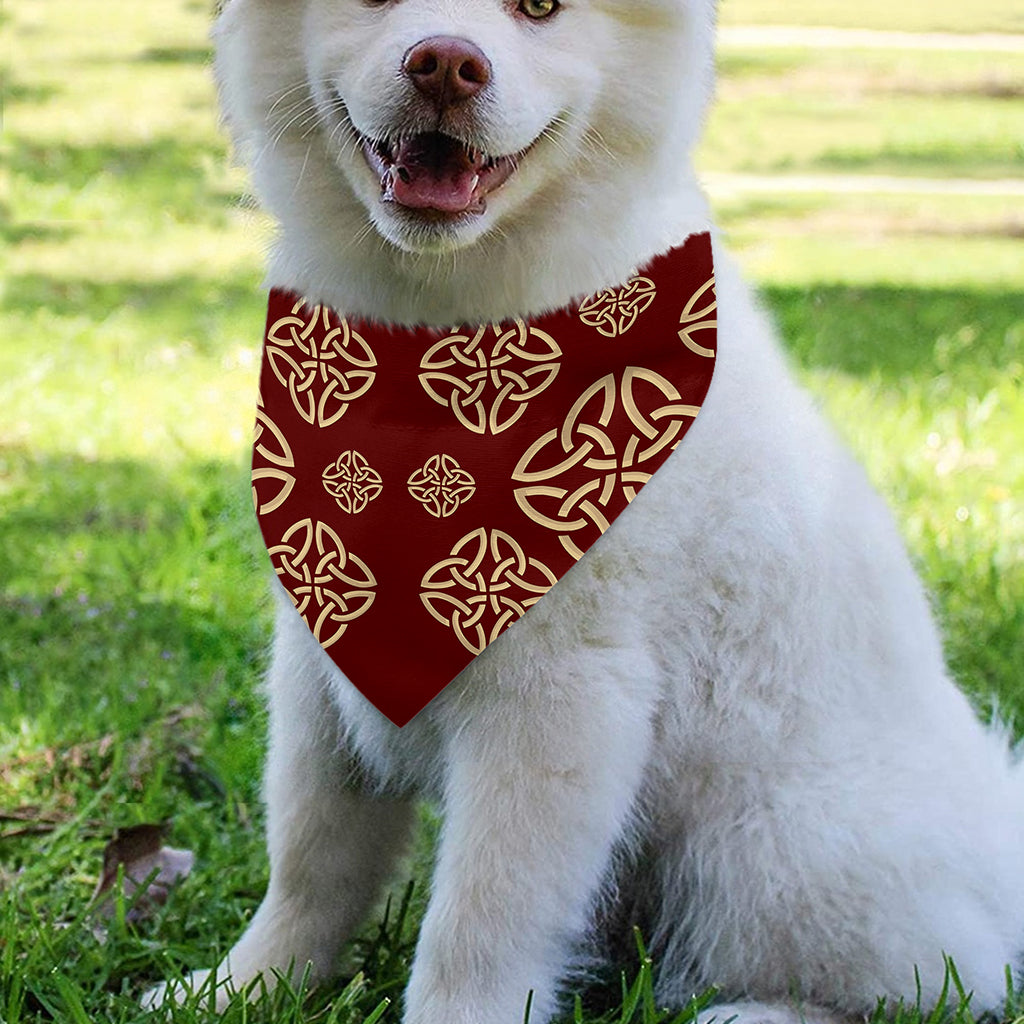 Celtic Knot Symbol Pattern Print Over The Collar Dog Bandana