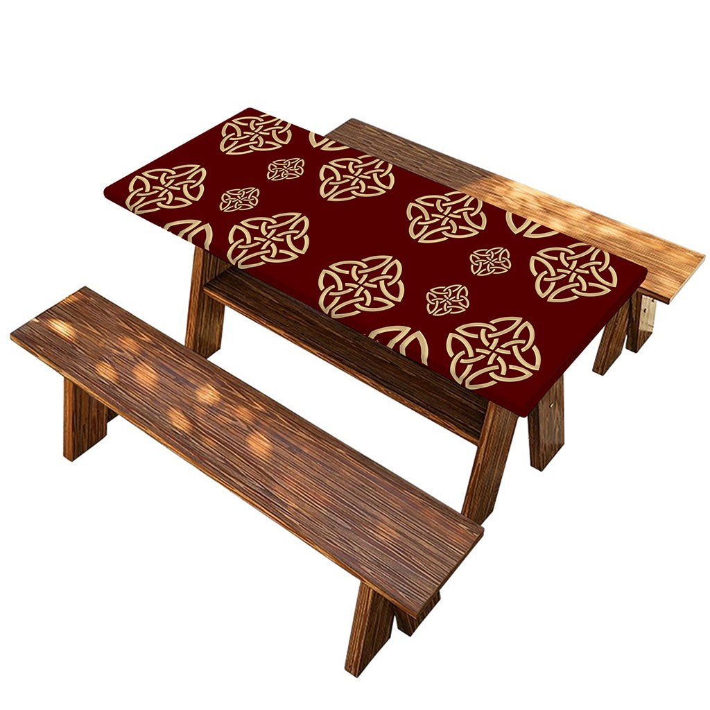 Celtic Knot Symbol Pattern Print Picnic Table Cover