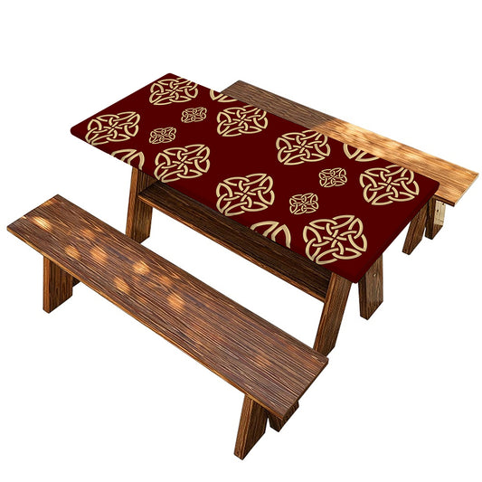 Celtic Knot Symbol Pattern Print Picnic Table Cover