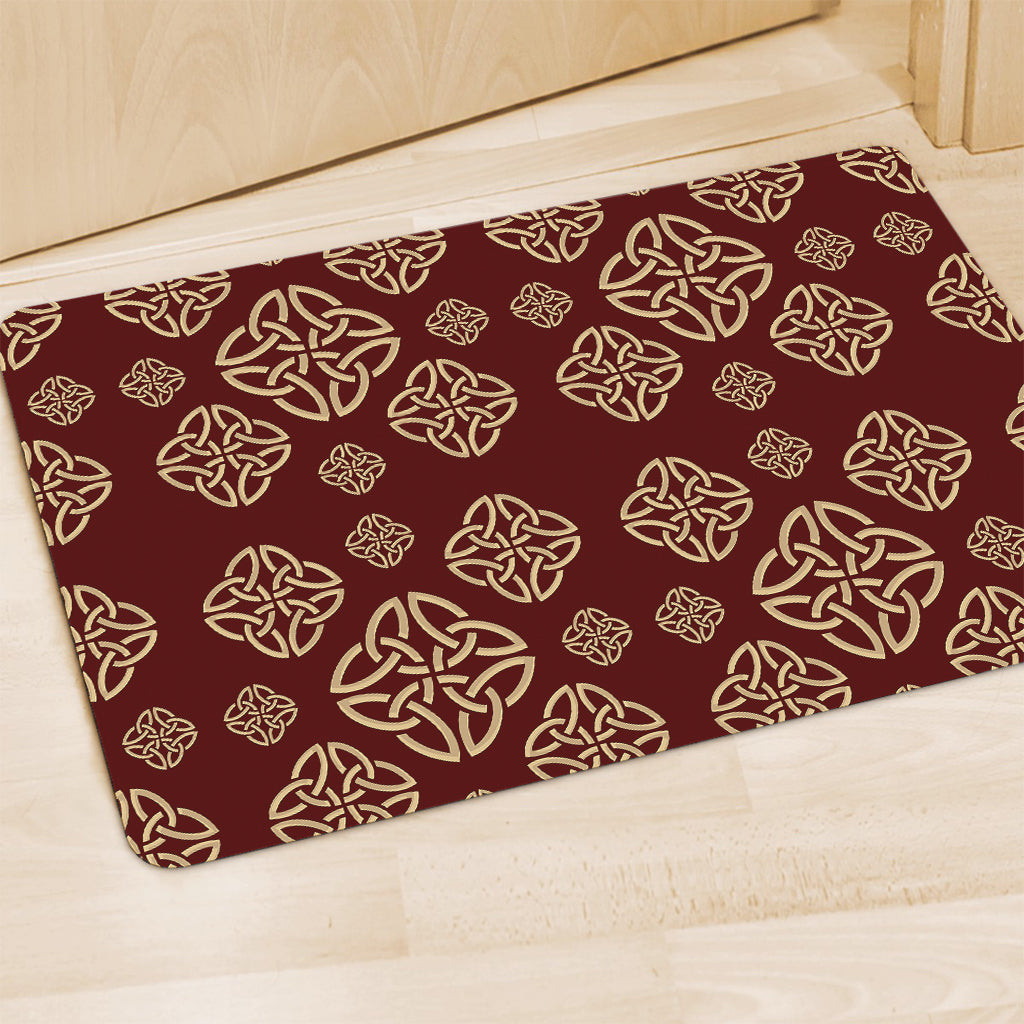 Celtic Knot Symbol Pattern Print Polyester Doormat