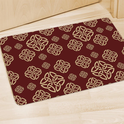 Celtic Knot Symbol Pattern Print Polyester Doormat