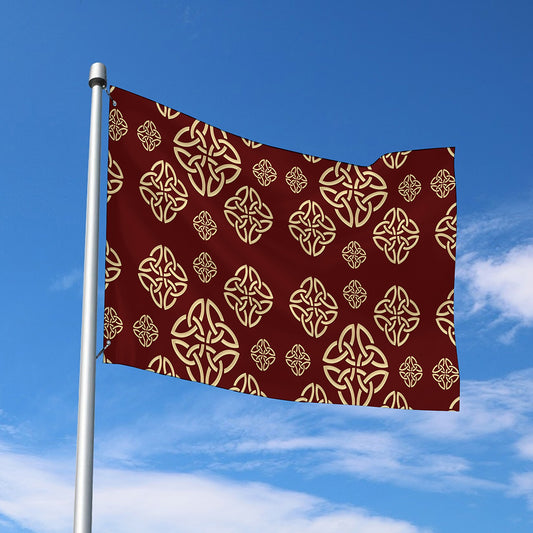 Celtic Knot Symbol Pattern Print Polyester Flag
