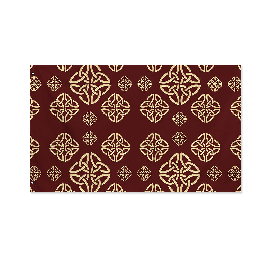 Celtic Knot Symbol Pattern Print Polyester Flag
