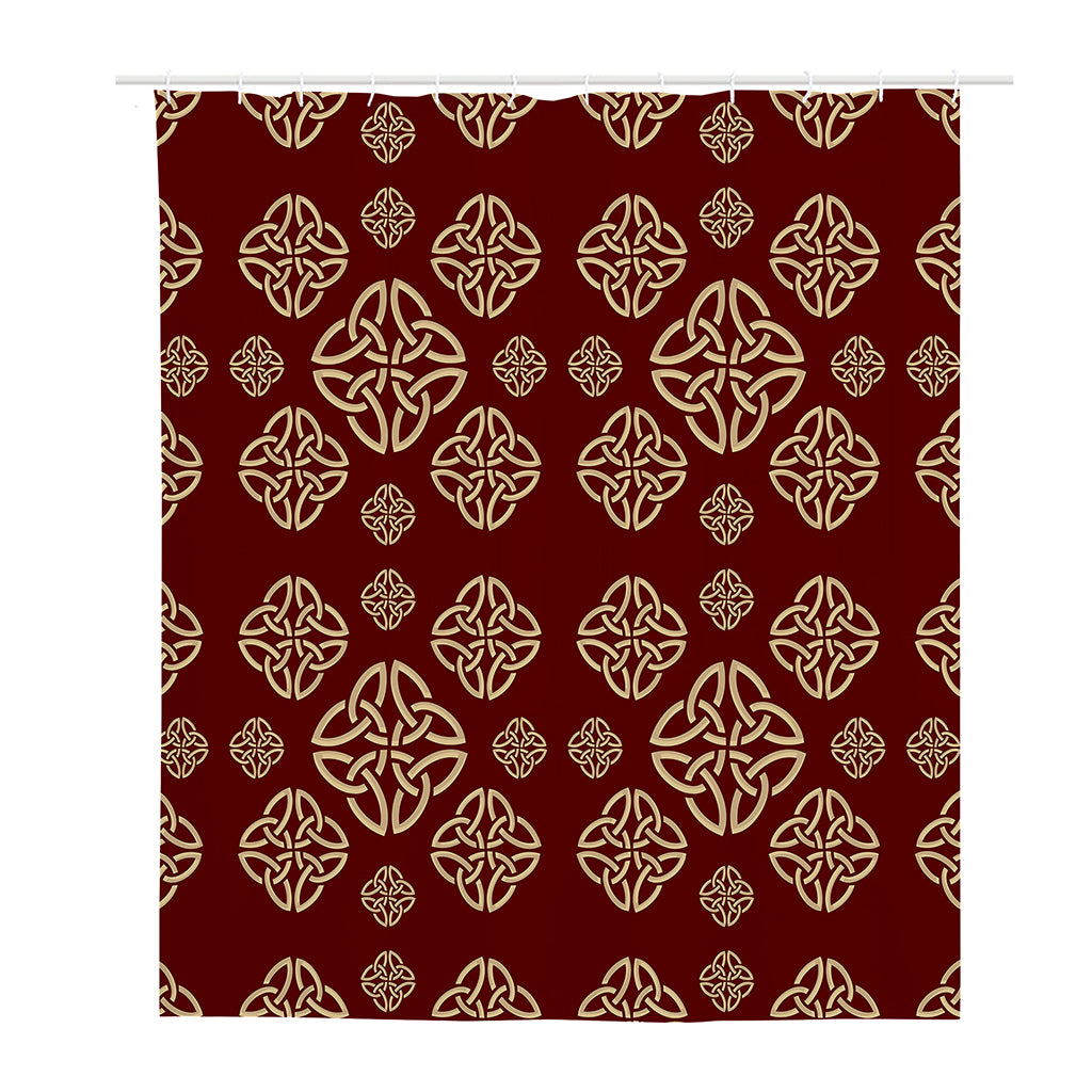 Celtic Knot Symbol Pattern Print Polyester Shower Curtain