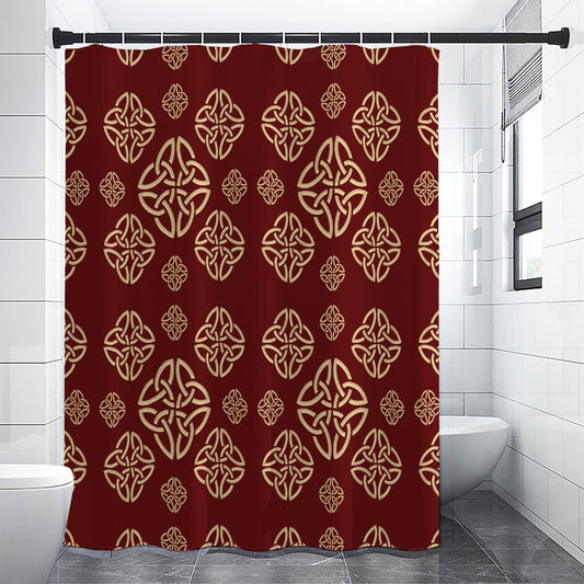 Celtic Knot Symbol Pattern Print Premium Shower Curtain