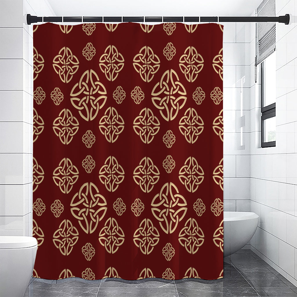 Celtic Knot Symbol Pattern Print Premium Shower Curtain