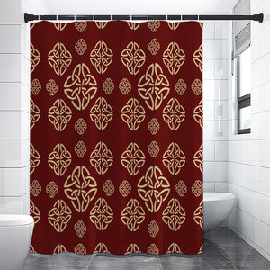 Celtic Knot Symbol Pattern Print Premium Shower Curtain