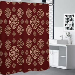 Celtic Knot Symbol Pattern Print Premium Shower Curtain