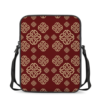 Celtic Knot Symbol Pattern Print Rectangular Crossbody Bag