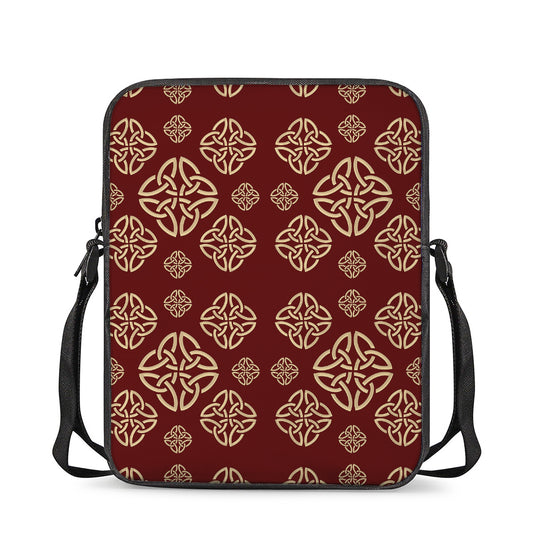 Celtic Knot Symbol Pattern Print Rectangular Crossbody Bag