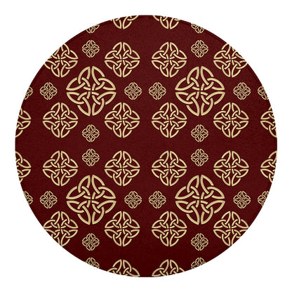 Celtic Knot Symbol Pattern Print Round Blanket