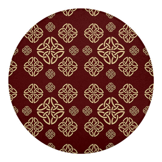 Celtic Knot Symbol Pattern Print Round Blanket