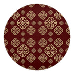 Celtic Knot Symbol Pattern Print Round Blanket