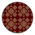 Celtic Knot Symbol Pattern Print Round Floor Mat