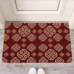 Celtic Knot Symbol Pattern Print Rubber Doormat