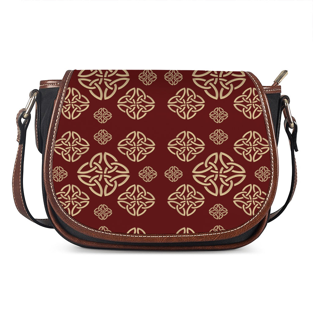 Celtic Knot Symbol Pattern Print Saddle Bag