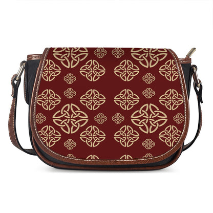 Celtic Knot Symbol Pattern Print Saddle Bag