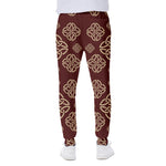 Celtic Knot Symbol Pattern Print Scuba Joggers