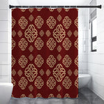 Celtic Knot Symbol Pattern Print Shower Curtain