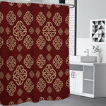 Celtic Knot Symbol Pattern Print Shower Curtain