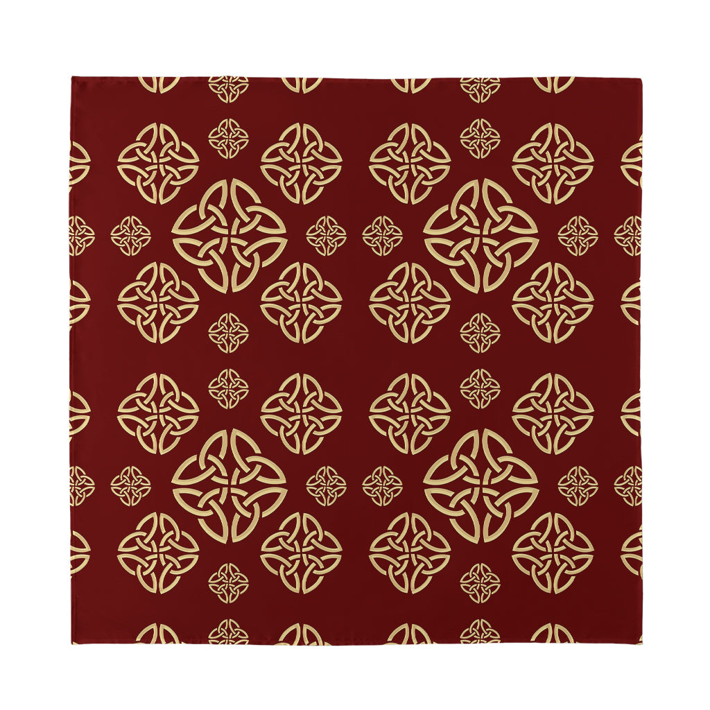 Celtic Knot Symbol Pattern Print Silk Bandana
