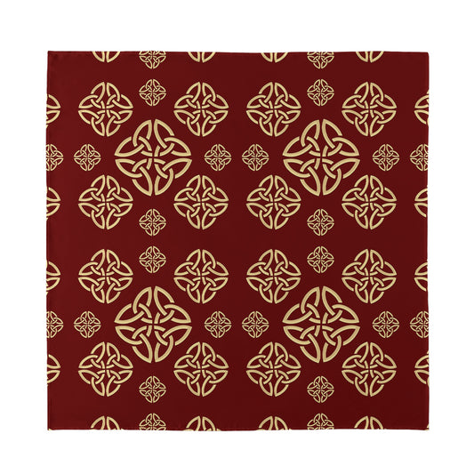 Celtic Knot Symbol Pattern Print Silk Bandana