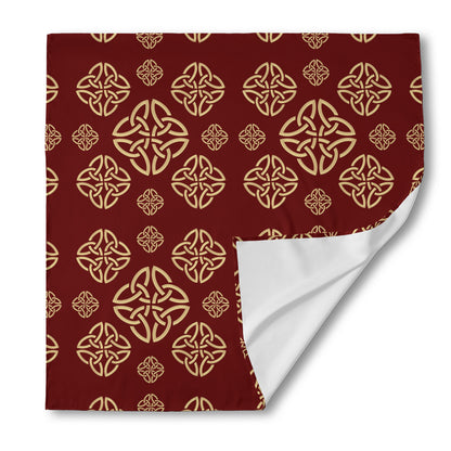 Celtic Knot Symbol Pattern Print Silk Bandana
