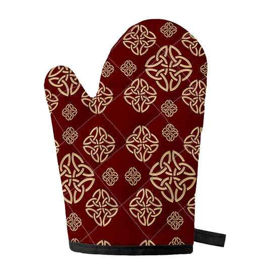 Celtic Knot Symbol Pattern Print Single Oven Mitt
