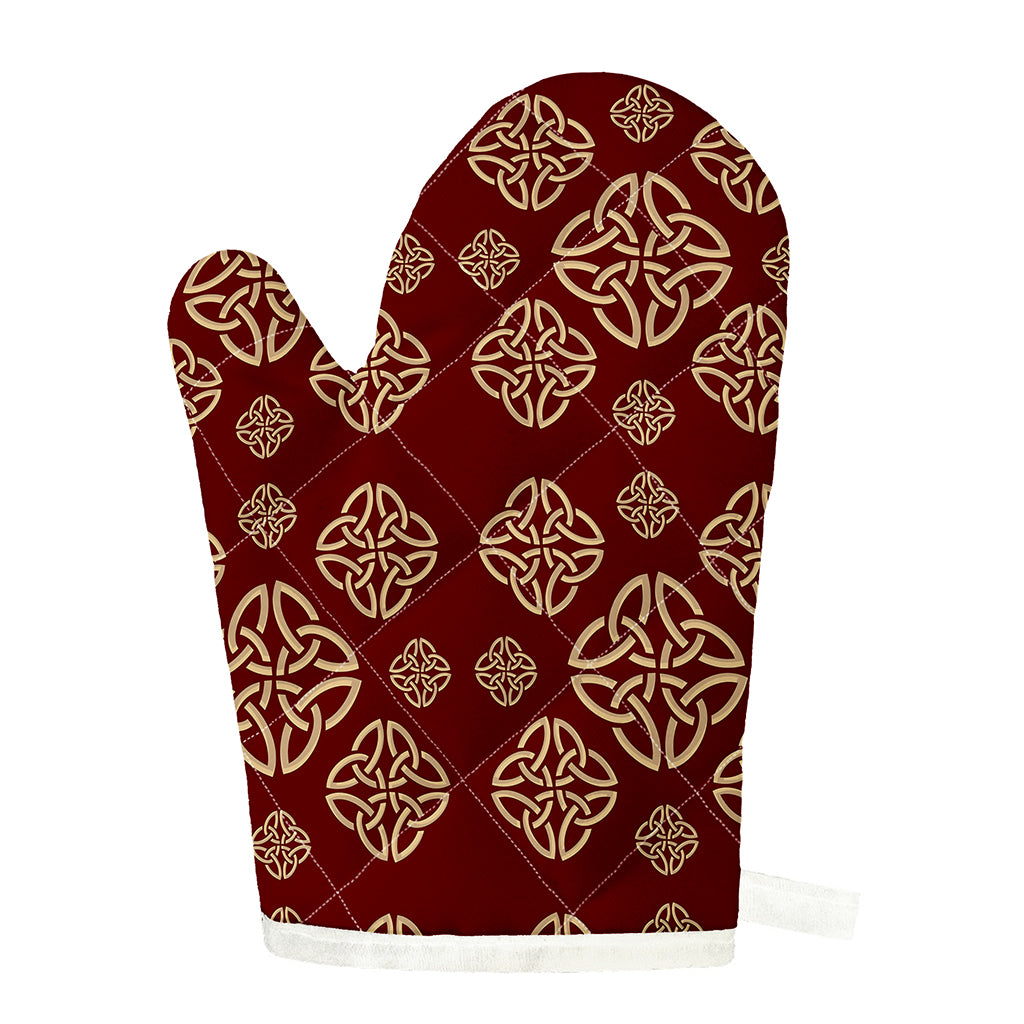 Celtic Knot Symbol Pattern Print Single Oven Mitt