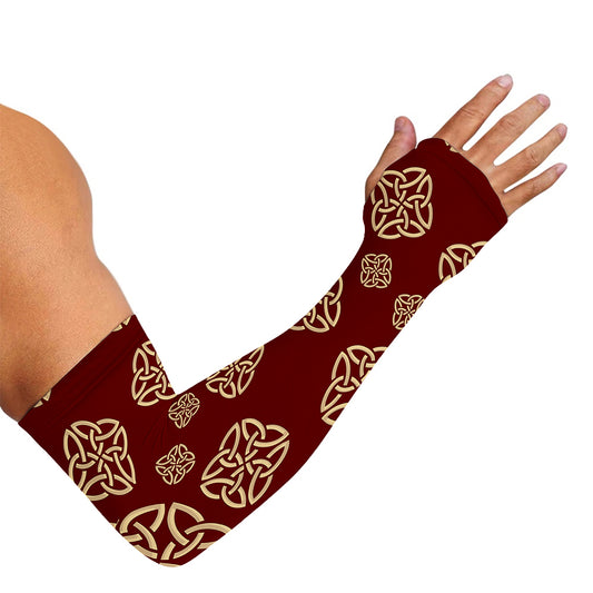Celtic Knot Symbol Pattern Print Sun Protection Arm Sleeves