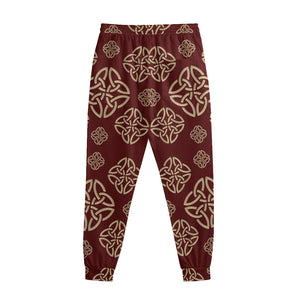 Celtic Knot Symbol Pattern Print Sweatpants