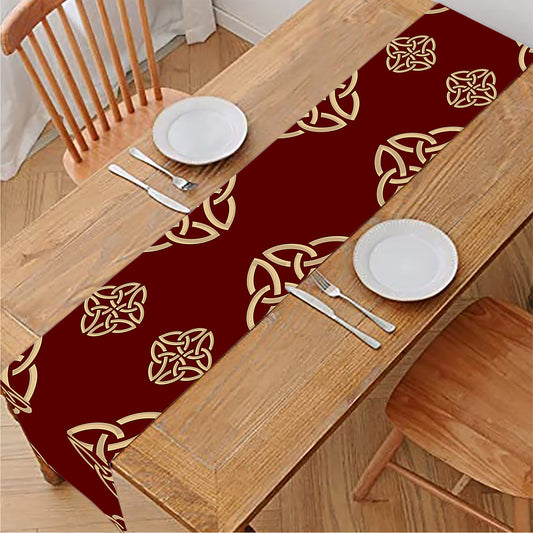Celtic Knot Symbol Pattern Print Table Runner
