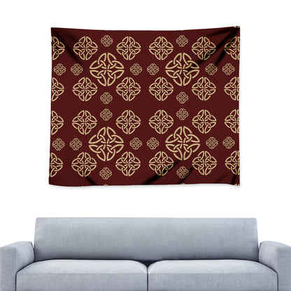 Celtic Knot Symbol Pattern Print Tapestry