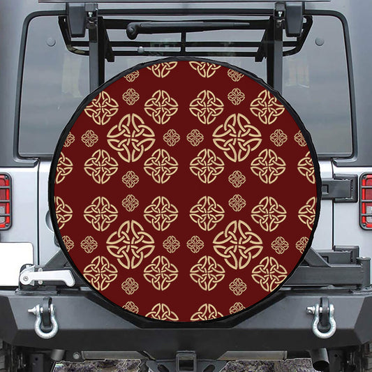 Celtic Knot Symbol Pattern Print Tire Cover