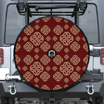 Celtic Knot Symbol Pattern Print Tire Cover With Camera Hole