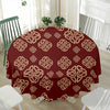 Celtic Knot Symbol Pattern Print Waterproof Round Tablecloth
