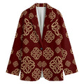 Celtic Knot Symbol Pattern Print Women's Cotton Blazer