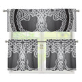 Celtic Knot Tree Of Life Print 3 Piece Kitchen Curtains
