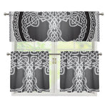Celtic Knot Tree Of Life Print 3 Piece Kitchen Curtains