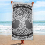 Celtic Knot Tree Of Life Print Beach Towel