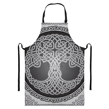 Celtic Knot Tree Of Life Print Bib Apron With Pocket