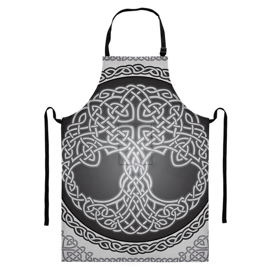 Celtic Knot Tree Of Life Print Bib Apron With Pocket